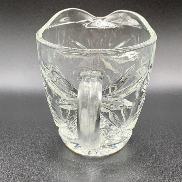Star of David Anchor Hocking Prescut Clear Glass Creamer and Sugar Bowl Vintage - Picture 6 of 14